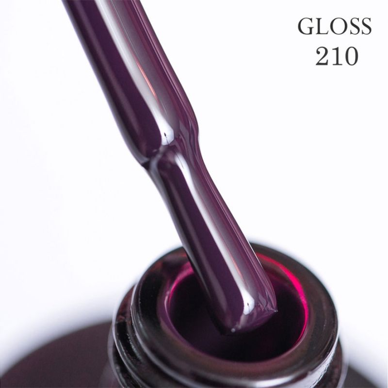 Гель-лак GLOSS 210 (темно-сливовий), 11 мл