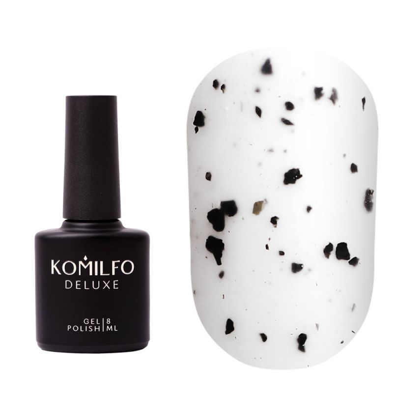 Komilfo No Wipe Matte Spotty Top - matte top without a sticky layer with torn crumbs, 8 ml