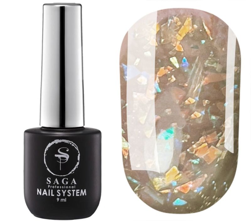 SAGA professional AGATE BASE 2 (beige with broken glass effect), 9 ml