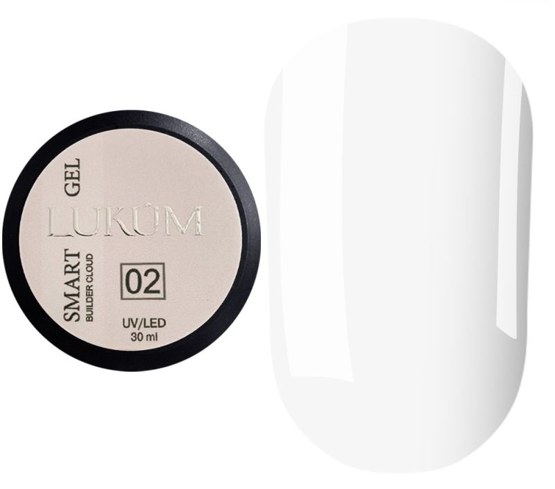 Lukum Гель для ногтей Smart Gel №02 (Cloud), 30 мл
