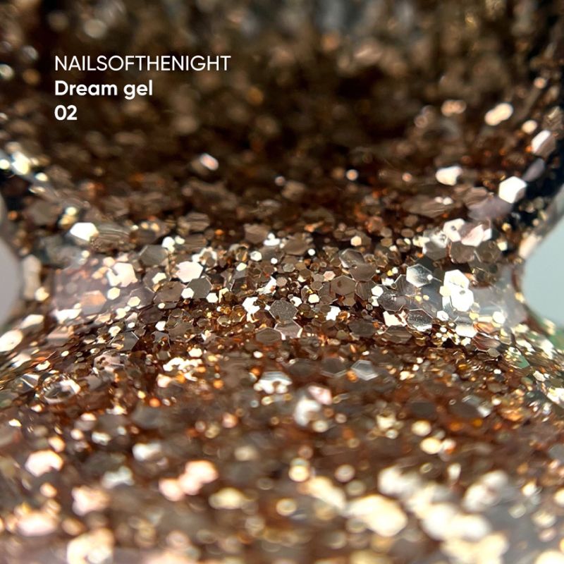 Nails Of The Night Nail gel Brokat gel 02, 5 g