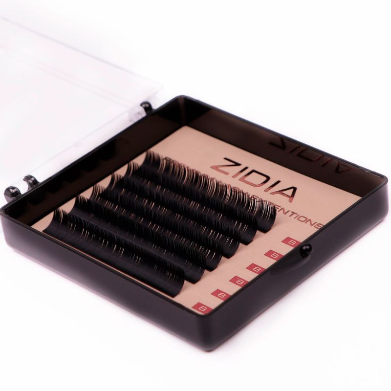 ZIDIA Premium Lash Extensions - ресницы для наращивания (6 лент) С0,1 х 8 мм
