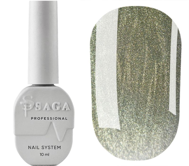 SAGA professional Gel Polish Marmalade 1 (green-yellow with flakes), 9 ml