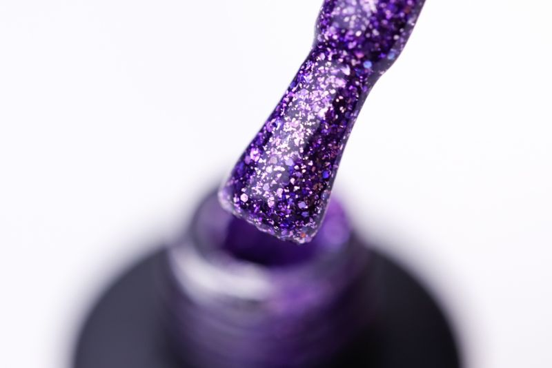 Гель-лаки OXXI Star Gel №006 (фиолетовый, с блестками и слюдой), 10 мл