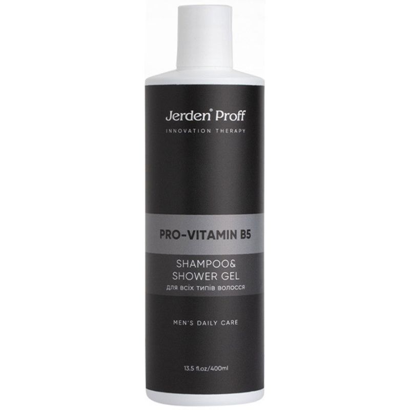 Jerden Proff PROVITAMIN B5 Мужской шампунь-гель для душа с провитамином B5 и витамином Е, 400мл