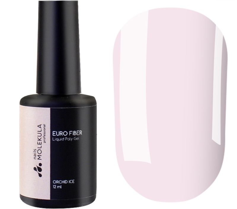 Molekula Гель для ногтей Euro Fiber Gel Pale Lilac (бледно-сиреневый), 12 мл