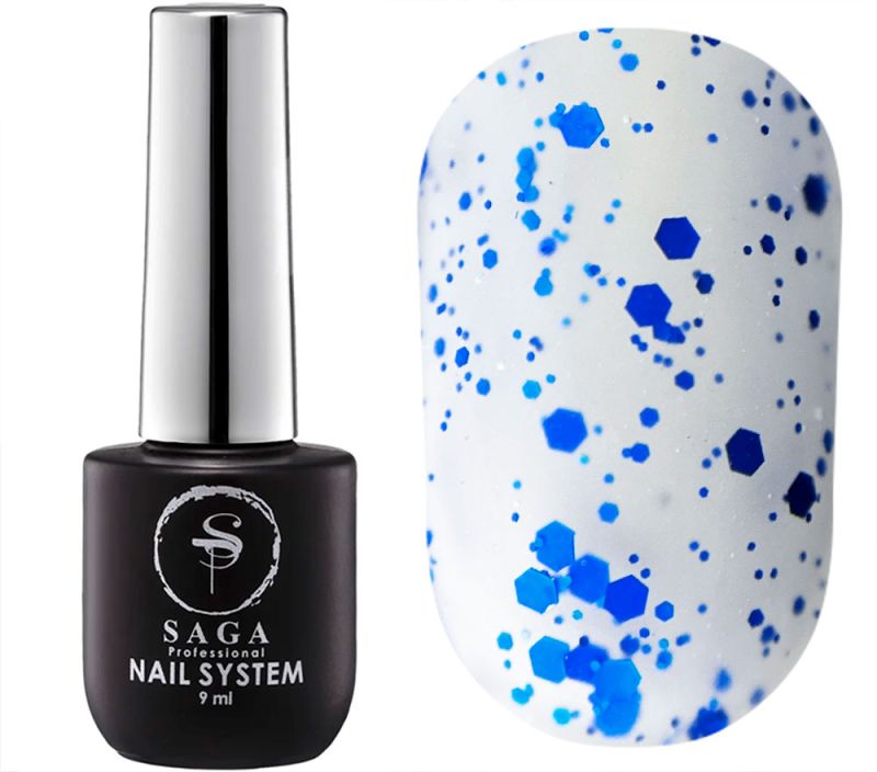 SAGA professional Matte top without sticky ball with kamifubuki MOSAIC 08, 9 ml