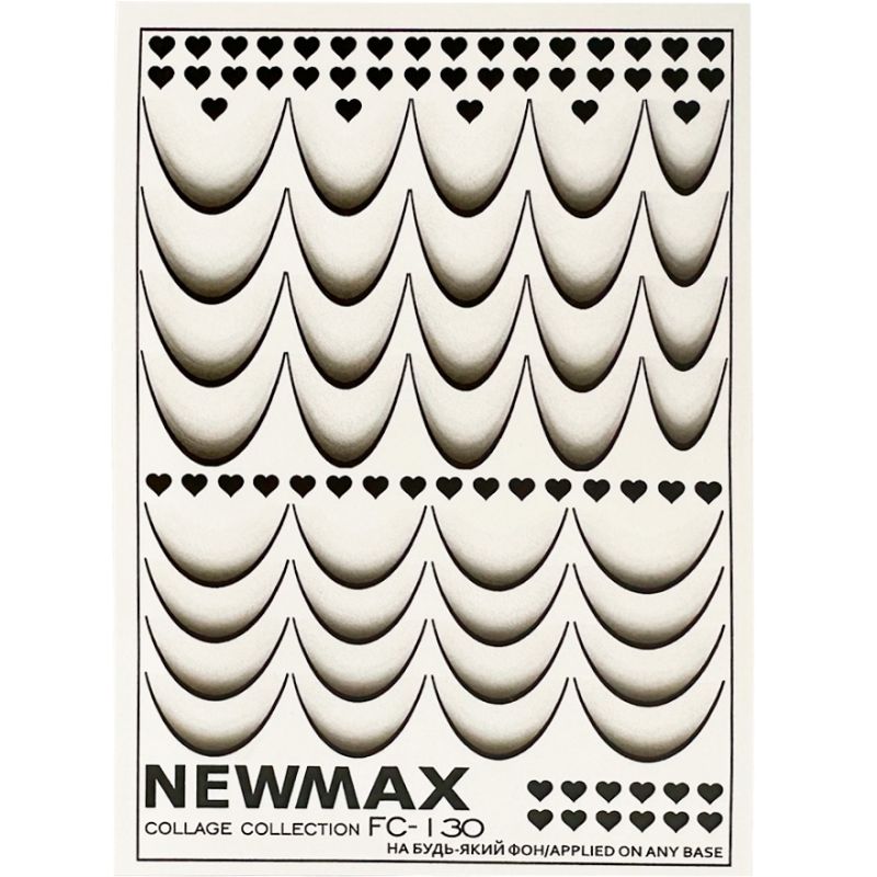 NewMax Slider design FC-130 (for jacket with hearts, black)