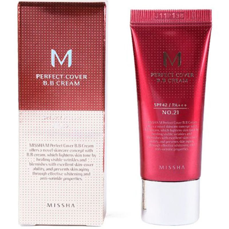 MISSHA Perfect Cover (SPF42 PA++) BB-крем, №21 (светлый беж), 20 мл