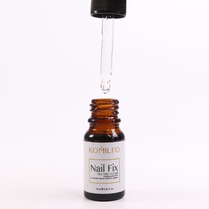 Komilfo Nail Fix elixir for nails with tea tree, with dropper, 10 ml