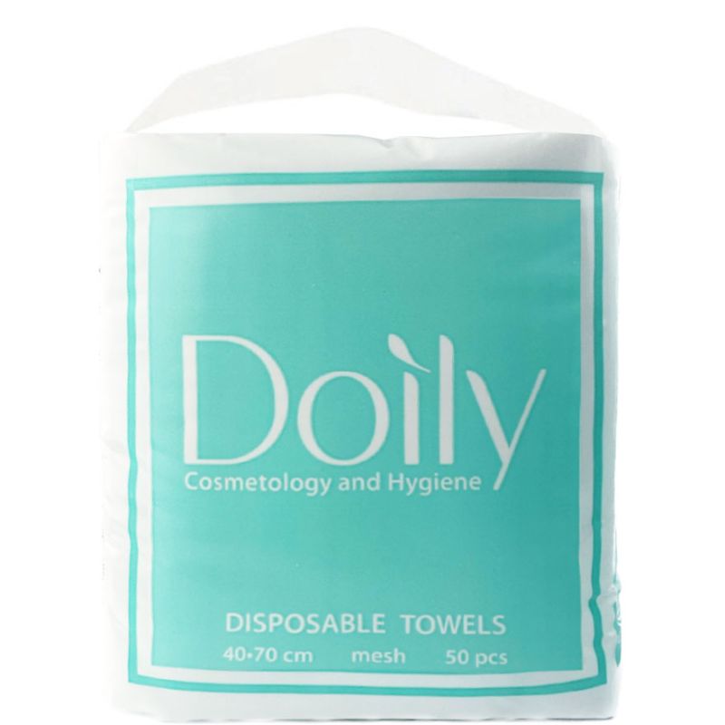 Doily Полотенца из спанлейса COMPACT 40*70 см, сетка (50 шт/уп)