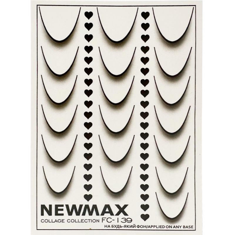 NewMax Slider design FC-139 (for jacket with hearts, black)