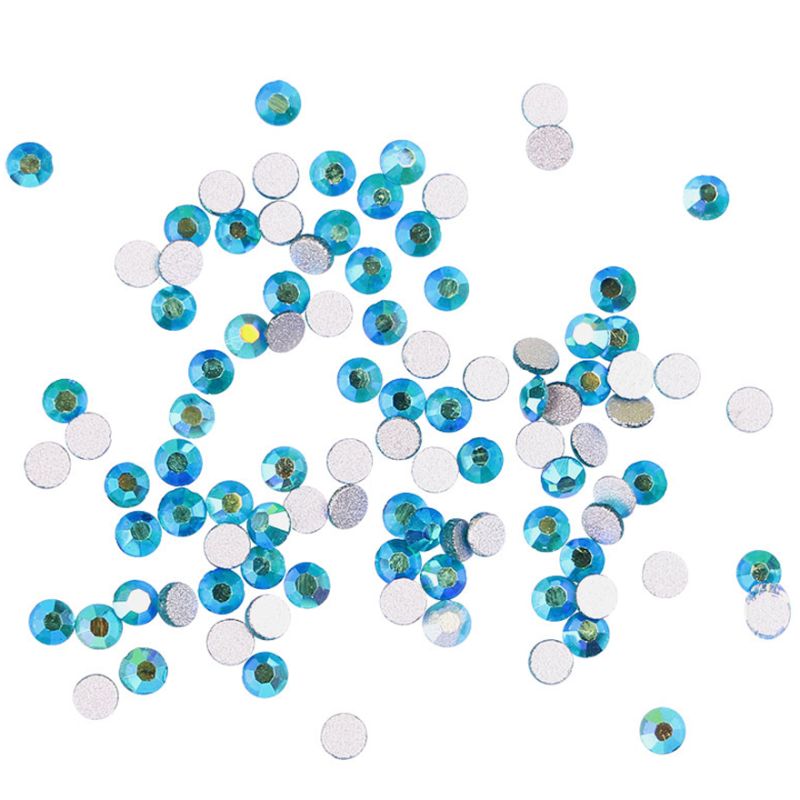 Komilfo стразы (100 шт. в упаковке), Blue zircon AB, размер 5