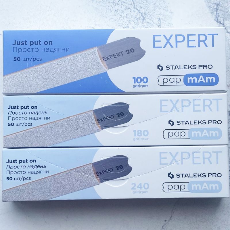 Staleks Pro - Replaceable files white papmAm for straight saw EXPERT 22 100 grit (50 pcs)
