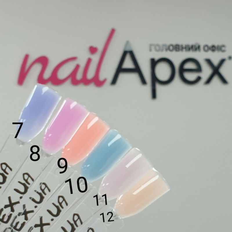 NailApex Ideal Base Camouflage base No. 7 (lilac-blue), 15 ml