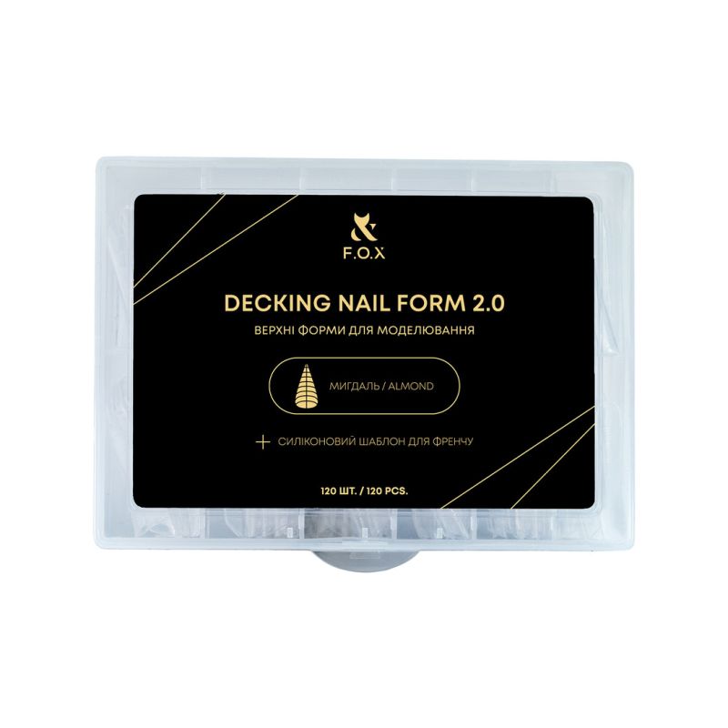F.O.X Верхні форми для моделювання Мигдаль Decking Nail form 2.0 (120шт)