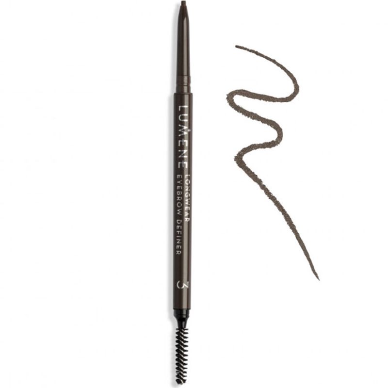 LUMENE LONGWEAR EYEBROW DEFINER Карандаш для бровей автоматический стойкий №3 Ash Brown, 0.09 г