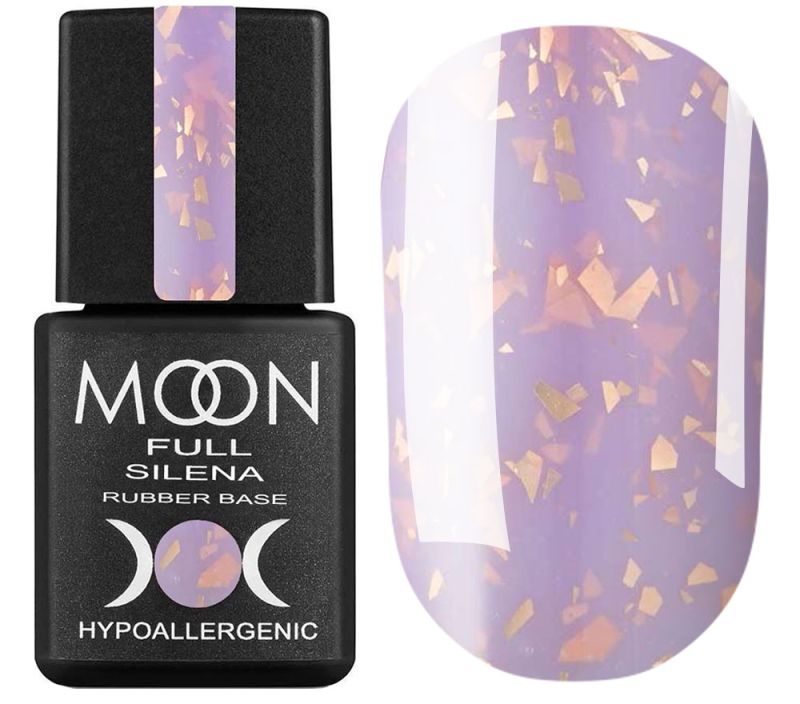 MOON FULL Potal Rubber Base Silena No. 2031 (lilac with gold potal), 8 ml
