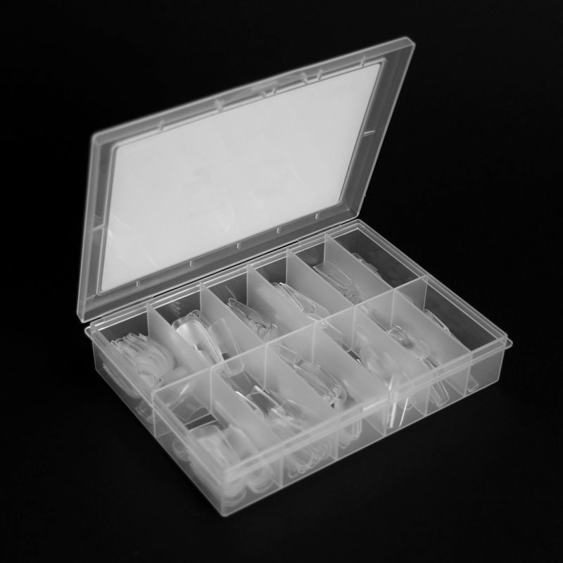 Komilfo SoFast Nail Forms Square - gel forms for extension, 240 pcs