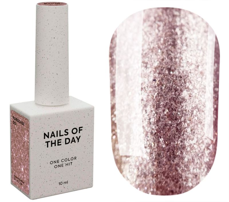 Nails Of The Day Гель-лак для нігтів Paradise 05 (графітово–коричневий), 10 мл