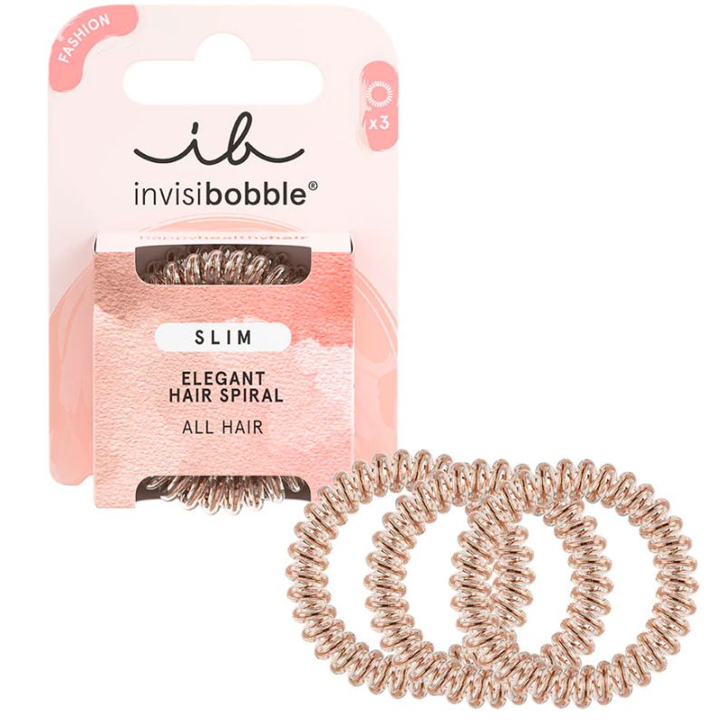 Invisibobble Hair Band SLIM Of Bronze And Beads