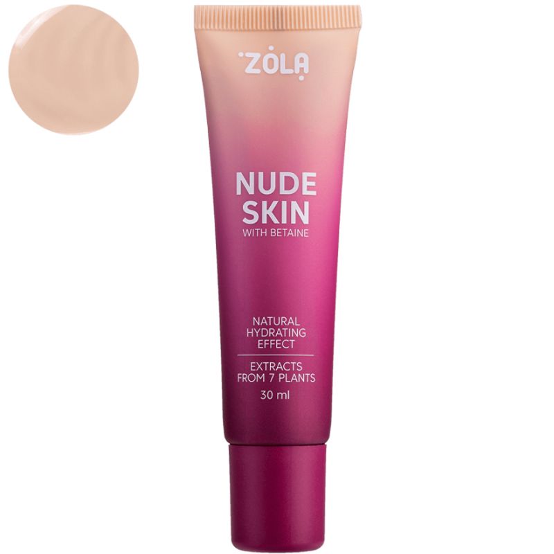 ZOLA Тональная основа NUDE SKIN 01 Light, 30 мл