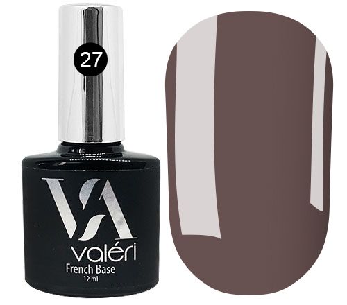 Valeri French base №027 (dark gray-violet, enamel), 12 ml