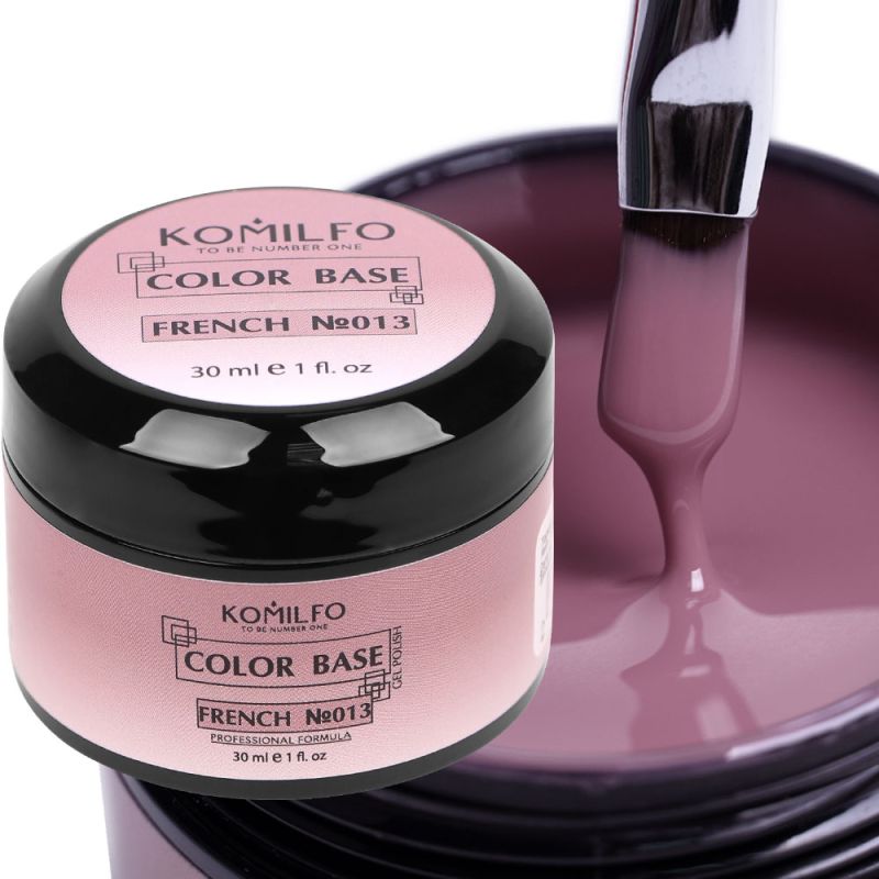 Komilfo Color Base French French base 013 (powder pink), 30 ml (without brush)
