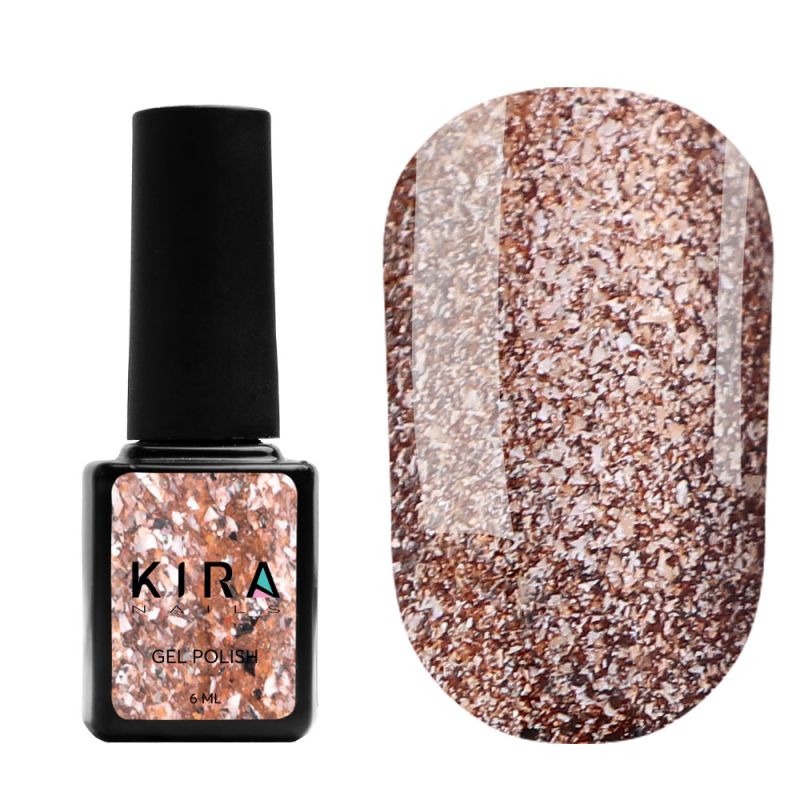 Kira Nails 24 Karat gel varnish No. 007 (bronze with sparkles), 6 ml