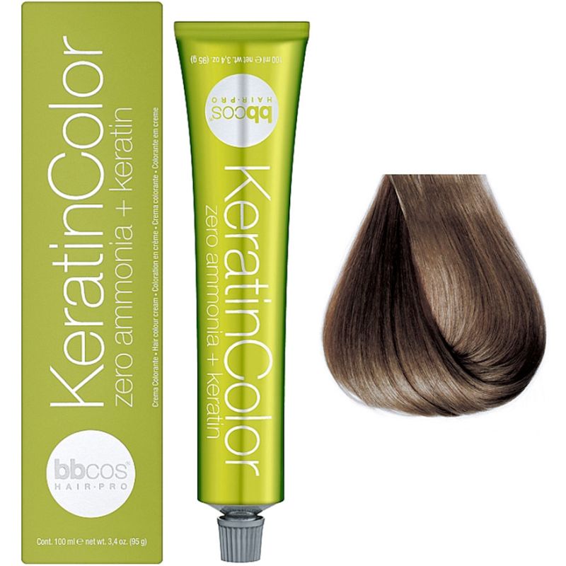 Bbcos Keratin Color крем-краска для волос 7/7 блондин бежевый, 100 мл