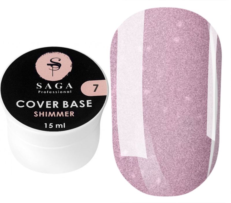 SAGA professional Shimmer Base New 7 (delicate lavender with shimmer), 15 ml