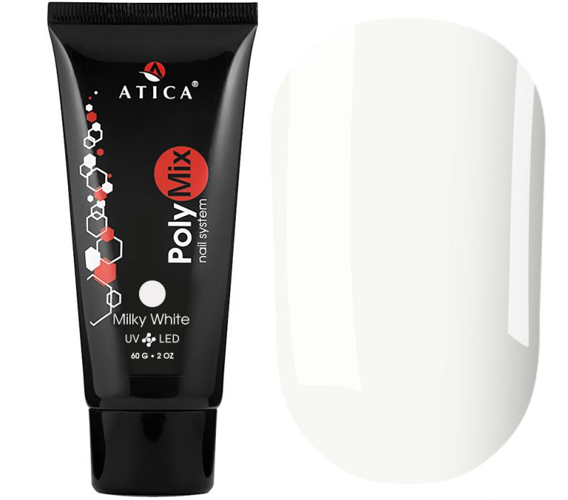 Atica PolyMix Milky White - полигель молочный, 60 г