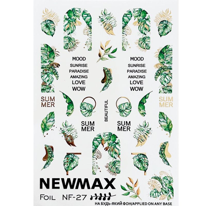 NewMax Слайдер-дизайн NF-27 (золото, листики)
