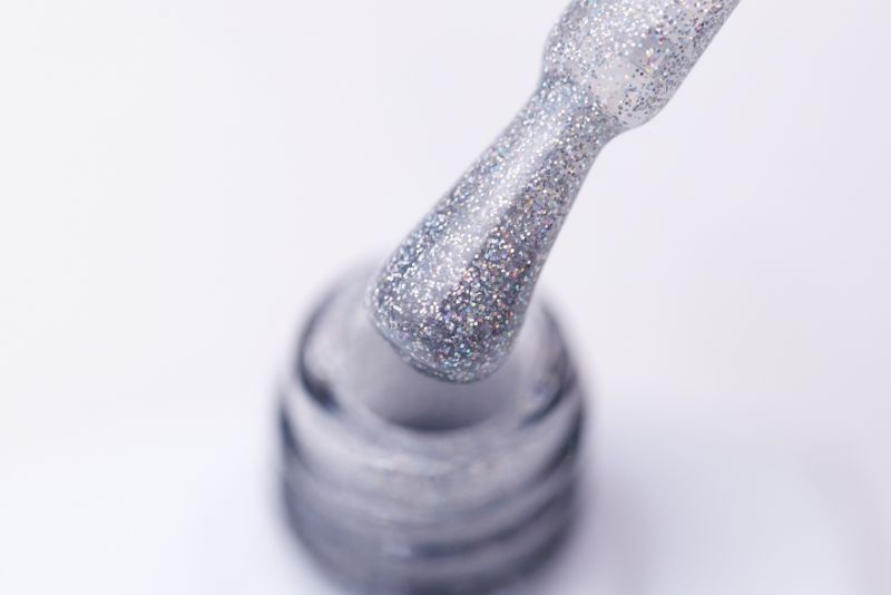 Gel Polish Molekula No. 020 (transparent with holographic sparkles), 6 ml