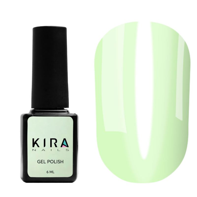 Kira Nails Vitrage gel varnish No. V20 (light green, stained glass), 6 ml