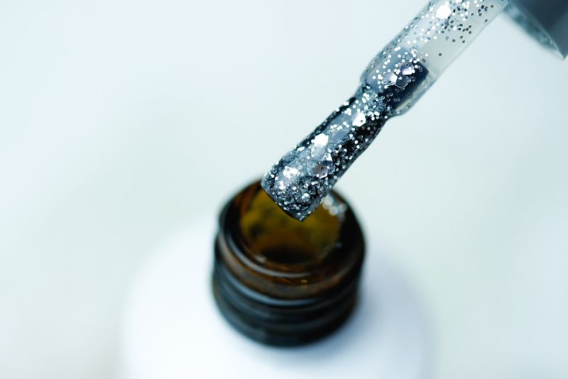 Gel varnish Atica Silver Sparkle GPM119 (silver sparkles), 7.5 ml