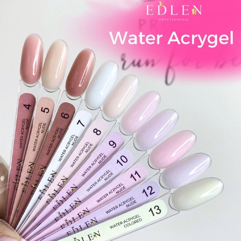Edlen Nail Gel Water Acrygel Colored 13 (vanilla), 30 ml