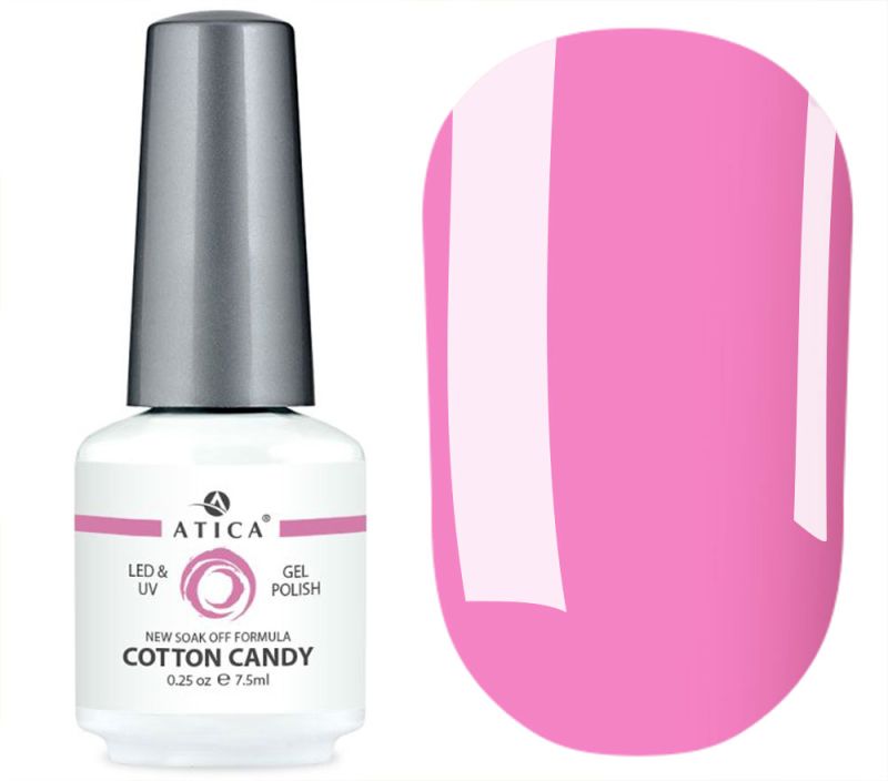 Atica Cotton Candy gel polish (soft pink, enamel), 7.5 ml