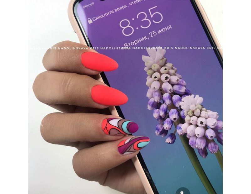Atica Amnesia GPM67 gel-varnish (poisonous coral, neon), 7.5 ml