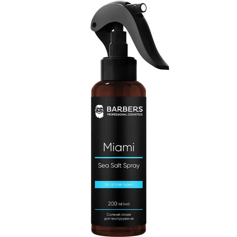 BARBERS Текстурировочный солевой спрей для волос Miami, 200 мл