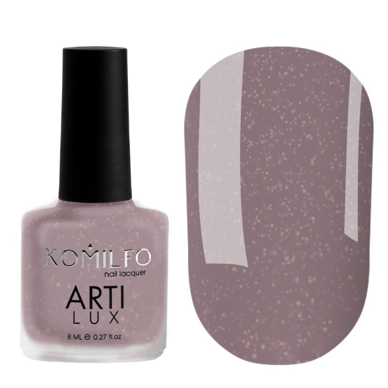 Лак для ногтей Komilfo ArtiLux 014 (фиолетово-серый, эмаль), 8 мл