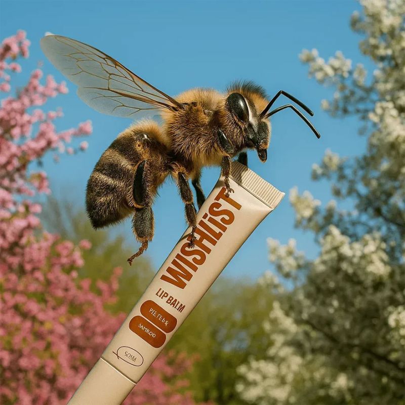 WISHLIST Бальзам-блиск для губ Lip Gloss Balm - Blessed Honey + Іграшка-брелок, 10 мл
