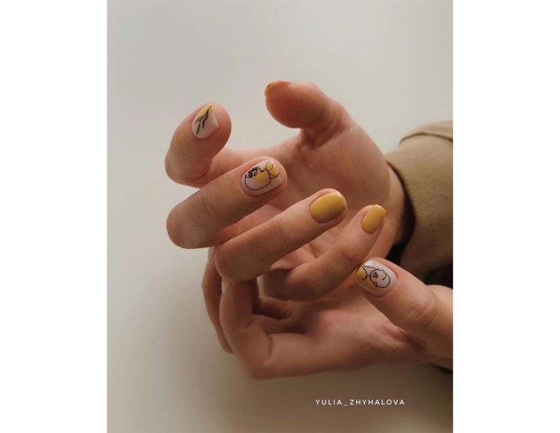 Atica Mustard GP126 gel varnish (mustard green, enamel), 7.5 ml