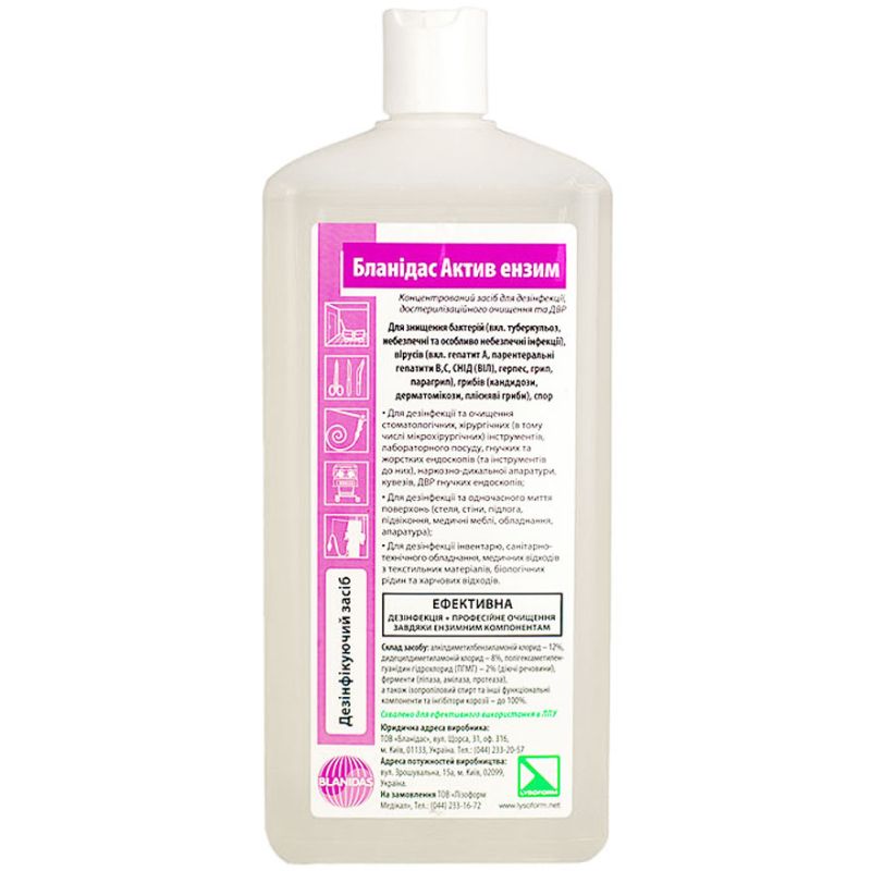 Blanidas Active Enzym - disinfectant for instruments, 1000 ml