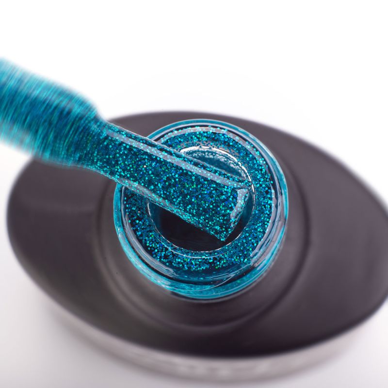 Gel Polish Komilfo DeLuxe Series G020 (turquoise, micro-shine), 8 ml.