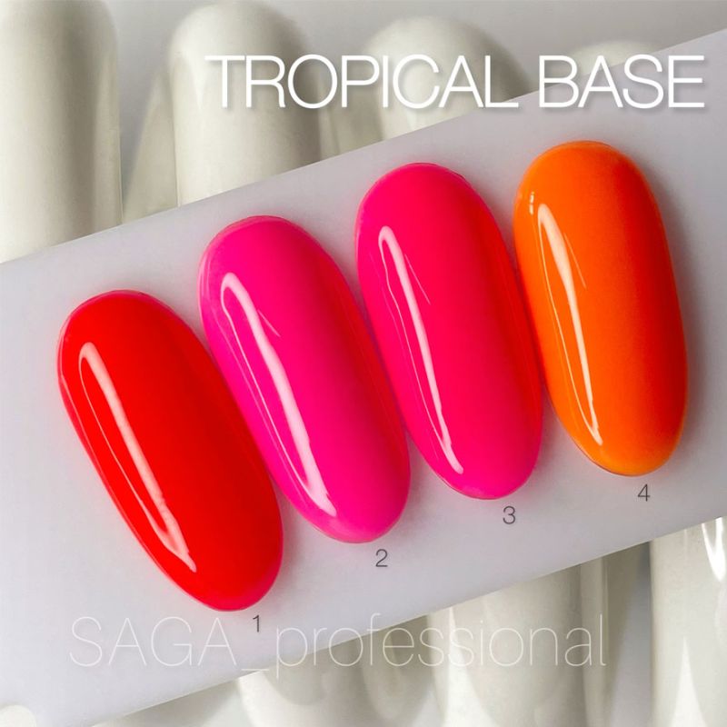 SAGA professional tropical BASE brush 1 (red, neon), 9 ml