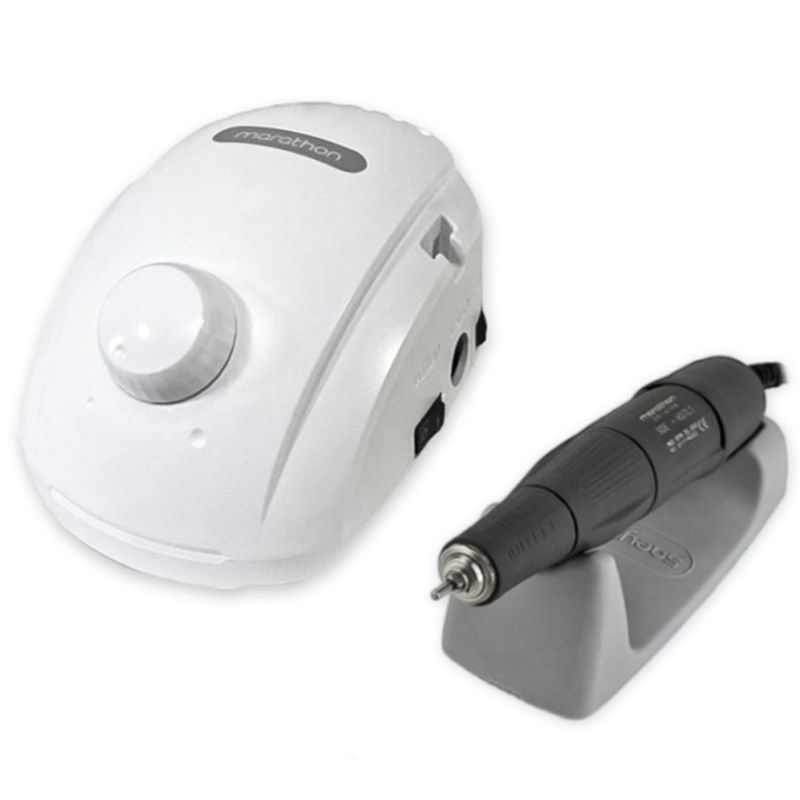 Manicure machine Marathon 3 Champion (micromotor SDE-H37L1), 35000 rpm WITHOUT PEDAL, white