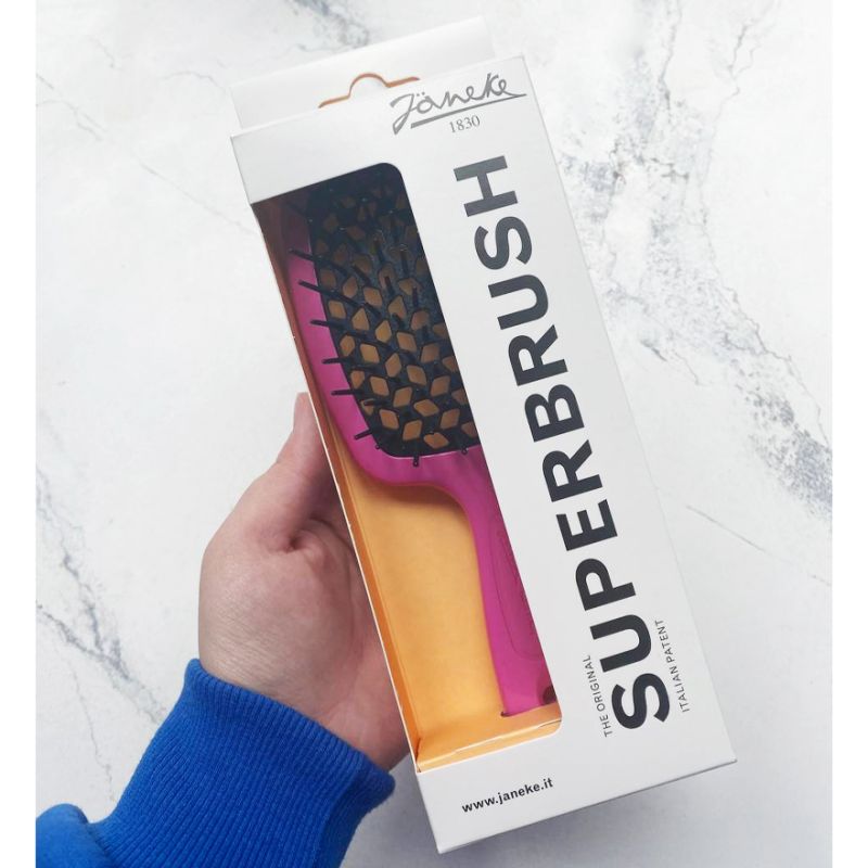 Janeke Superbrush Гребінець для волосся Фуксія з Чорним