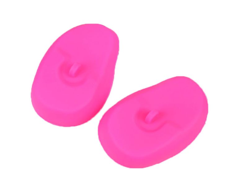 Ear protection for hair coloring, silicone, bright pink