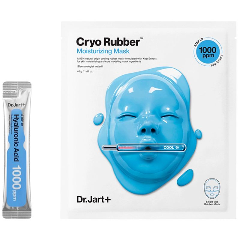 Dr. Jart + Cryo Rubber with Moisturizing Hyaluronic Acid Mask Extra Moisturizing Alginate Mask for Face, 40 g + 4 g